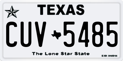 TX license plate CUV5485