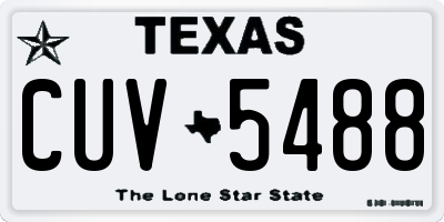 TX license plate CUV5488