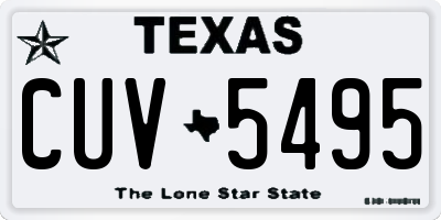 TX license plate CUV5495