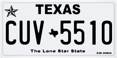 TX license plate CUV5510