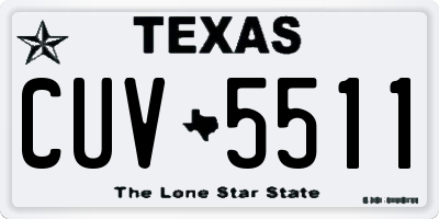 TX license plate CUV5511