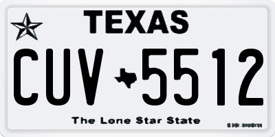 TX license plate CUV5512