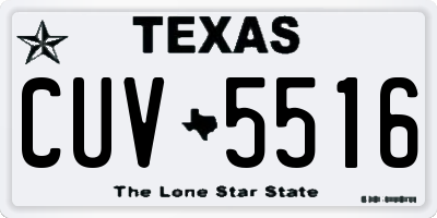 TX license plate CUV5516