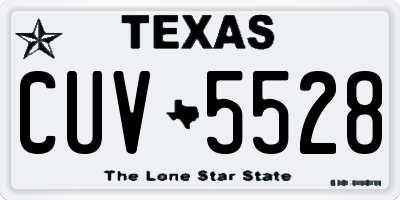TX license plate CUV5528
