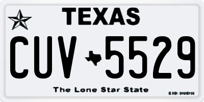 TX license plate CUV5529