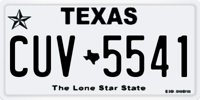 TX license plate CUV5541