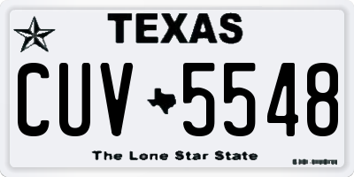 TX license plate CUV5548