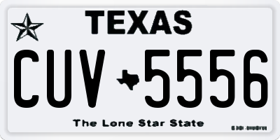 TX license plate CUV5556