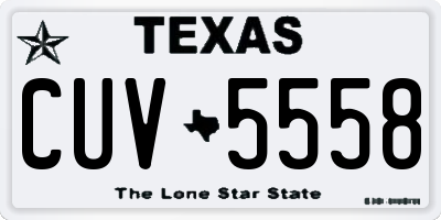 TX license plate CUV5558