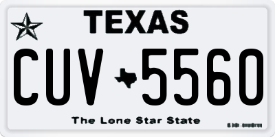 TX license plate CUV5560