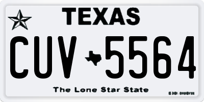 TX license plate CUV5564