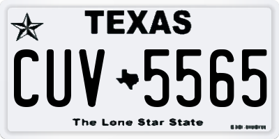 TX license plate CUV5565