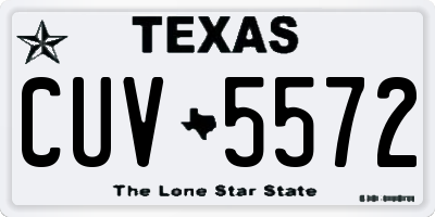 TX license plate CUV5572