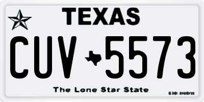TX license plate CUV5573