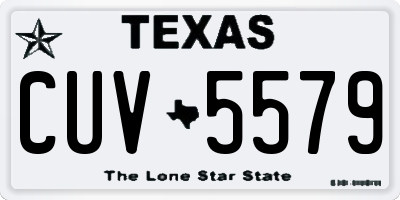 TX license plate CUV5579