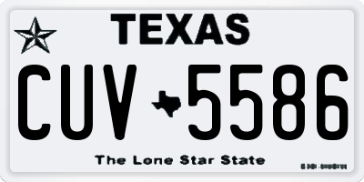 TX license plate CUV5586