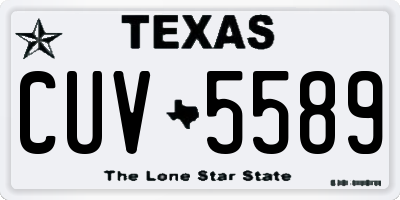TX license plate CUV5589