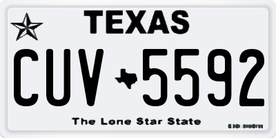 TX license plate CUV5592