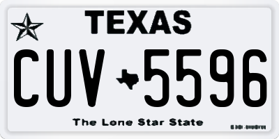 TX license plate CUV5596