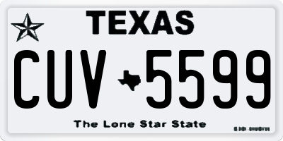 TX license plate CUV5599