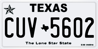 TX license plate CUV5602