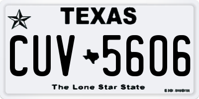 TX license plate CUV5606