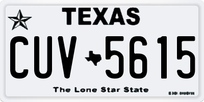 TX license plate CUV5615