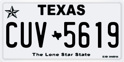 TX license plate CUV5619