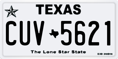 TX license plate CUV5621