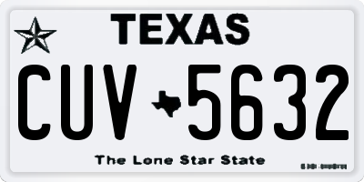 TX license plate CUV5632