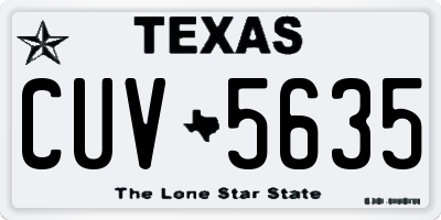 TX license plate CUV5635