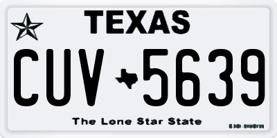 TX license plate CUV5639