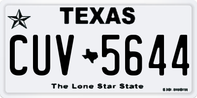 TX license plate CUV5644