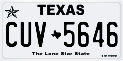TX license plate CUV5646