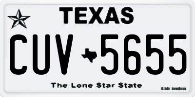 TX license plate CUV5655