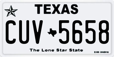 TX license plate CUV5658