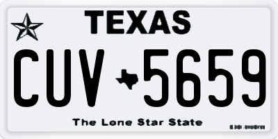 TX license plate CUV5659