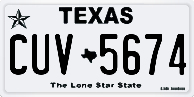 TX license plate CUV5674