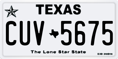 TX license plate CUV5675
