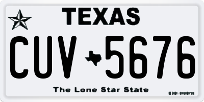 TX license plate CUV5676