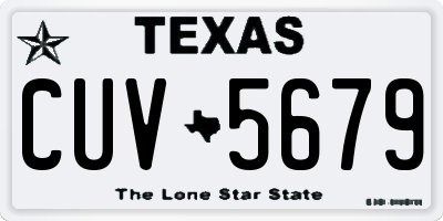 TX license plate CUV5679