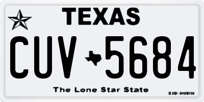 TX license plate CUV5684