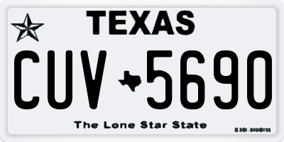 TX license plate CUV5690