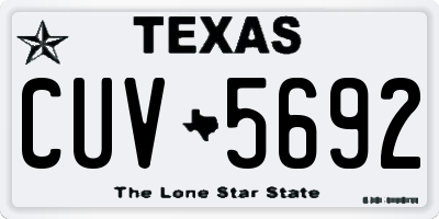 TX license plate CUV5692