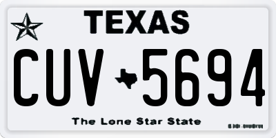 TX license plate CUV5694