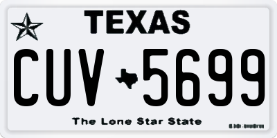TX license plate CUV5699