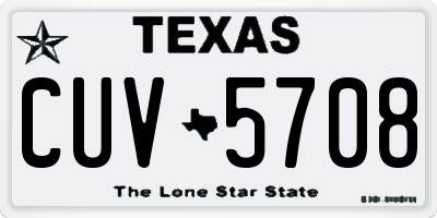 TX license plate CUV5708