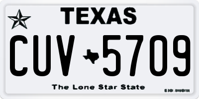 TX license plate CUV5709