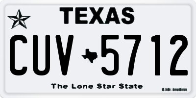 TX license plate CUV5712