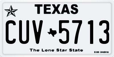 TX license plate CUV5713